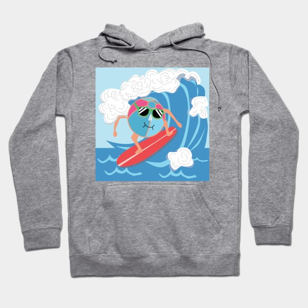 Beach Ball Surf Hoodie by Edofest